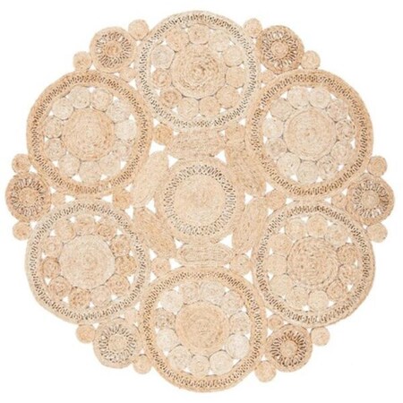 Safavieh 3 x 3 ft. Natural Fiber Global Round Rug, Natural NF167A-3R